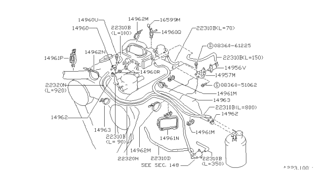 1987 nissan pickup vacuum hose diagram