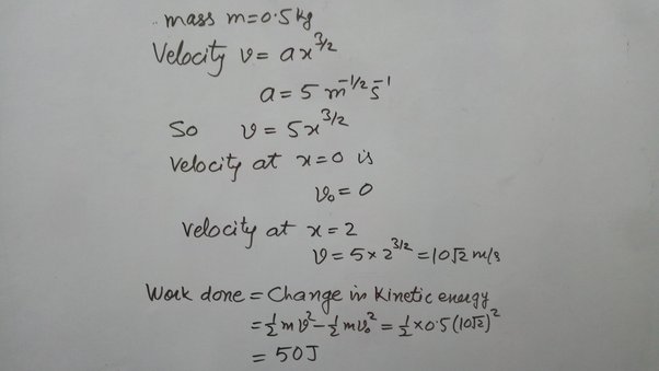 the displacement x of a body of mass 1kg