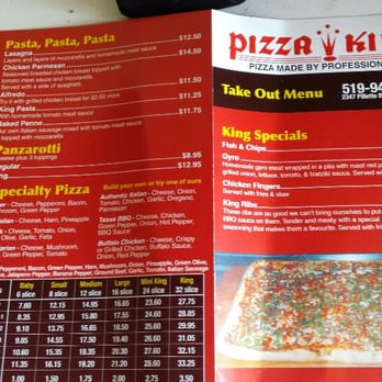 pizza king riverstone menu