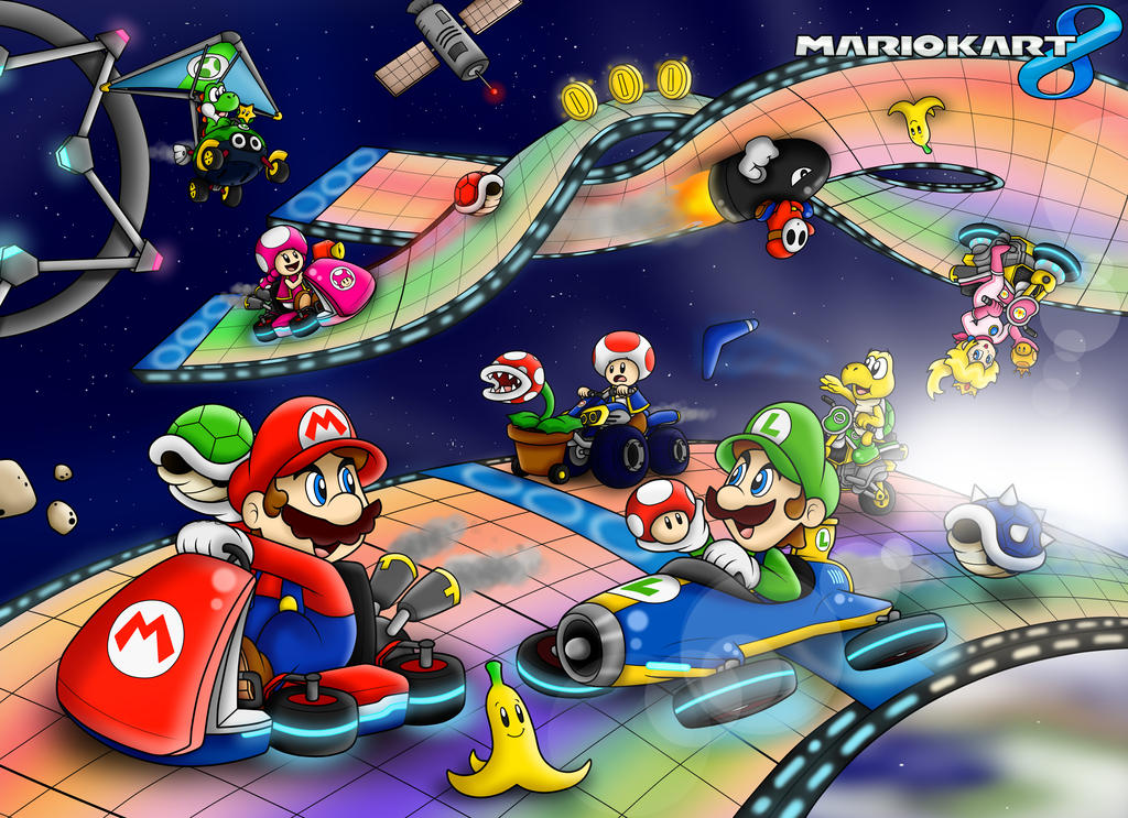 mario kart background