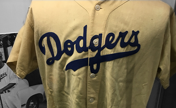 jackie robinson game used jersey