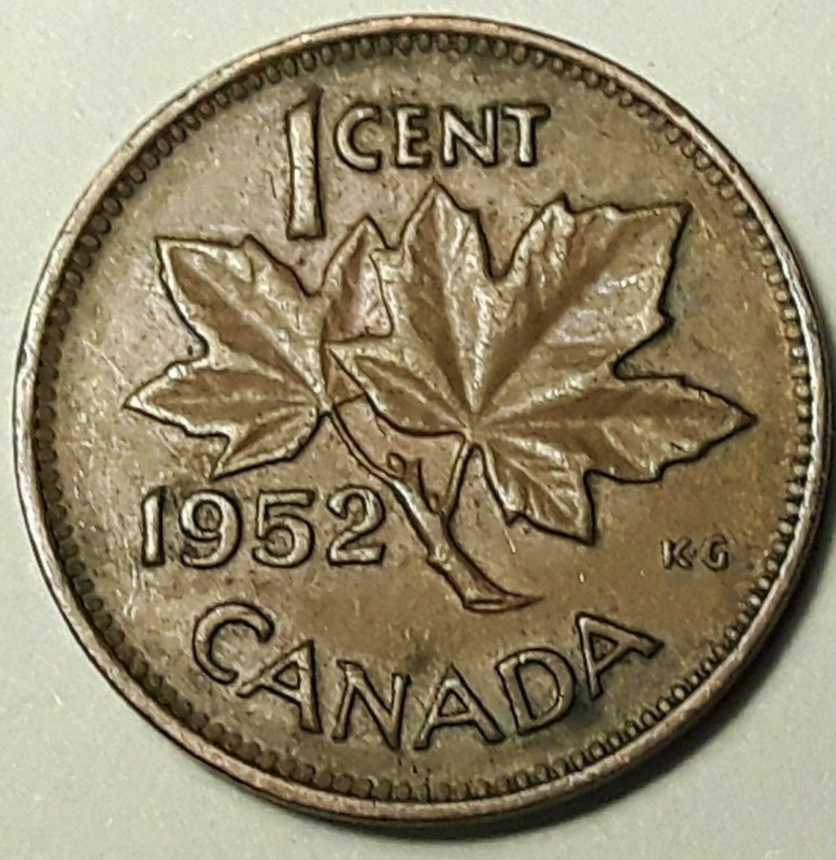 1952 1 cent canada