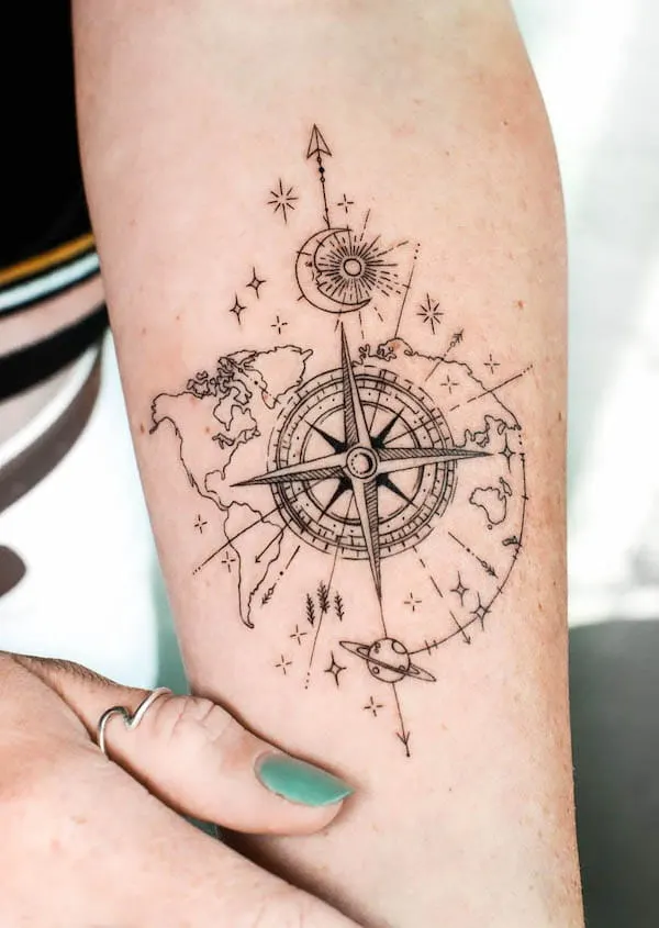 nautical compass tattoo meaning