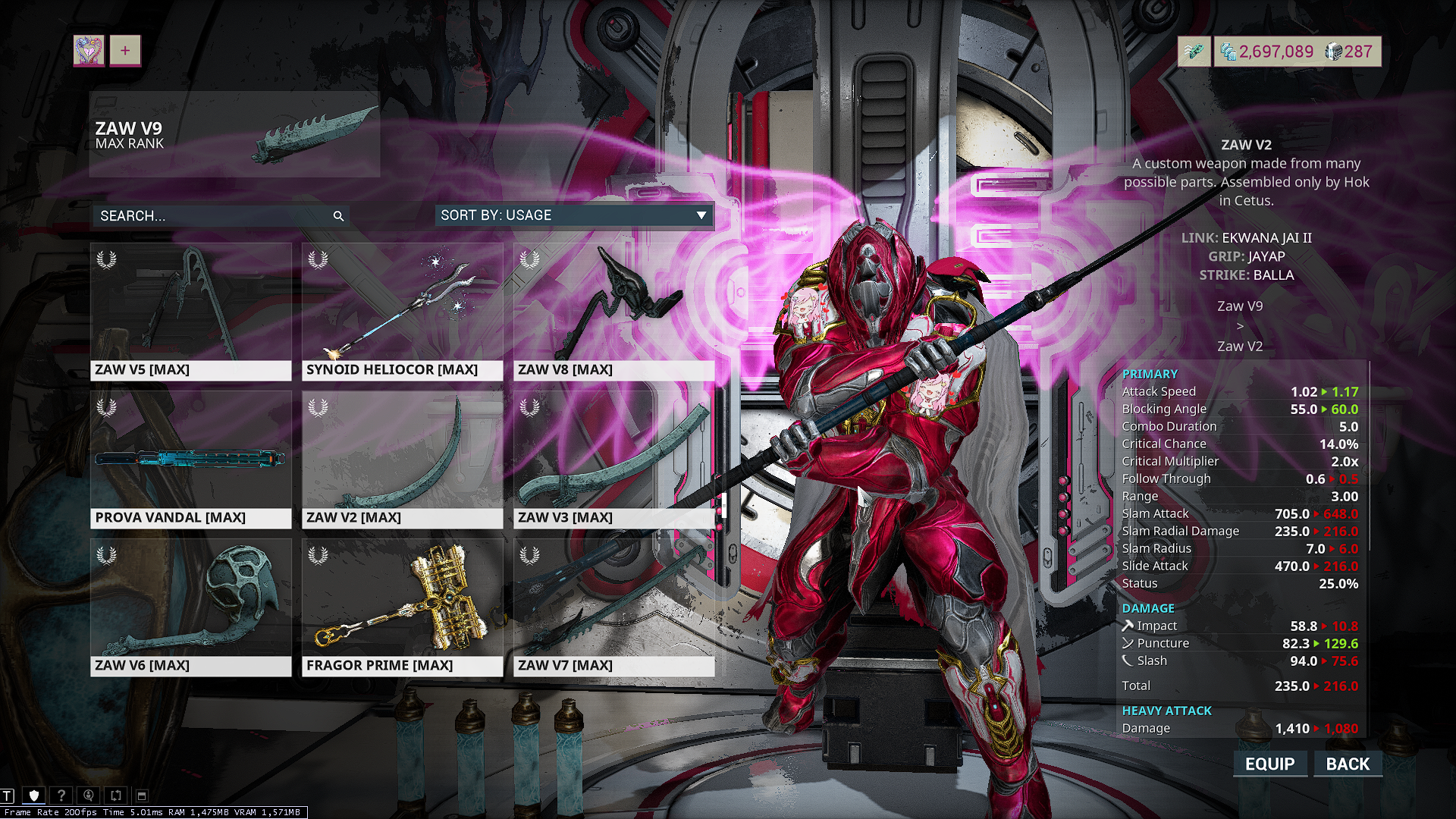 warframe zaw