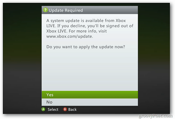 xbox 360 system update