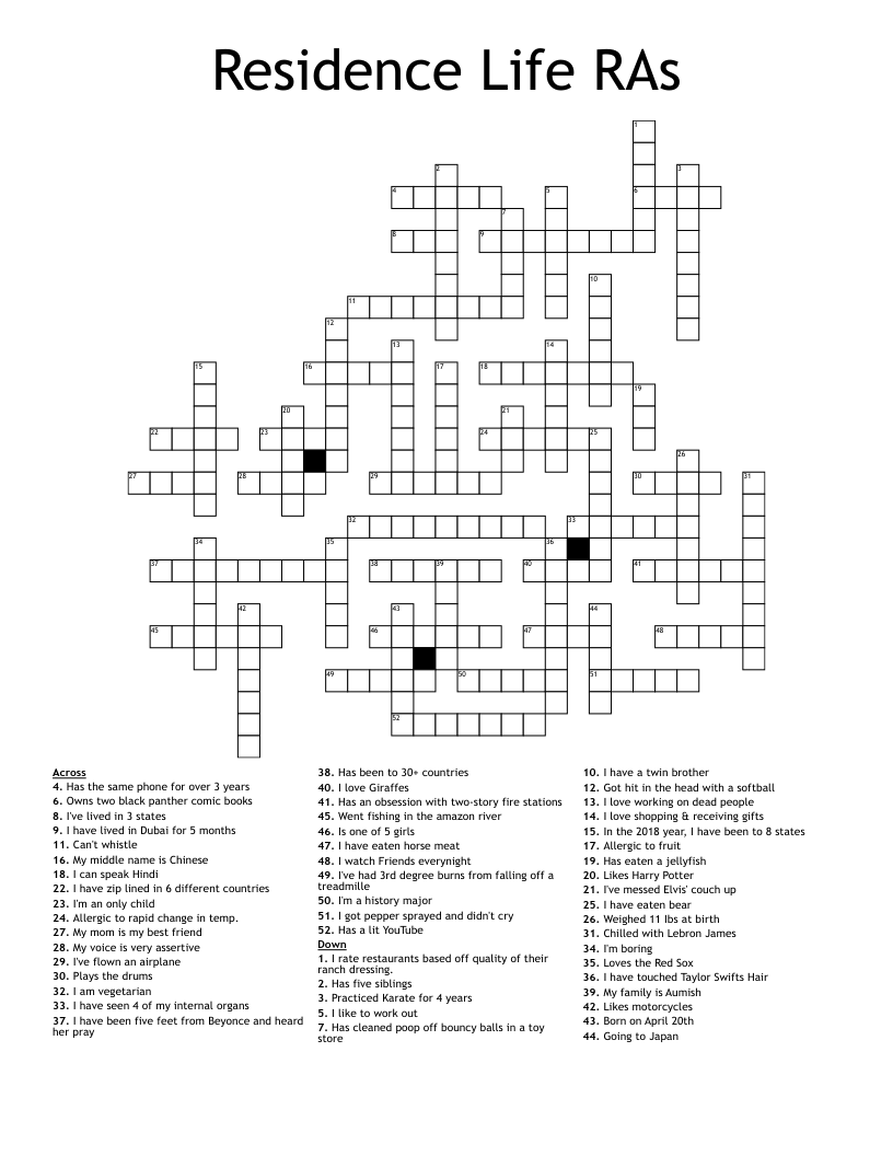 diplomatic residence crossword clue