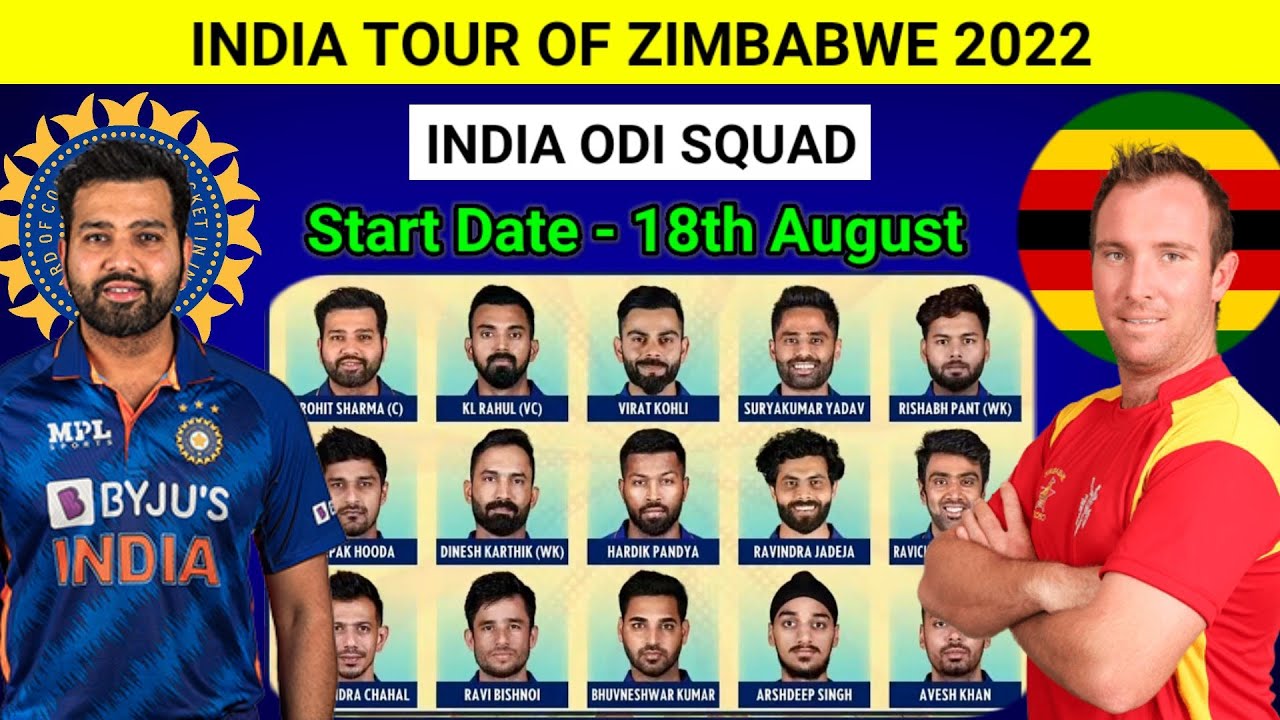 india vs zimbabwe 2022 squad list