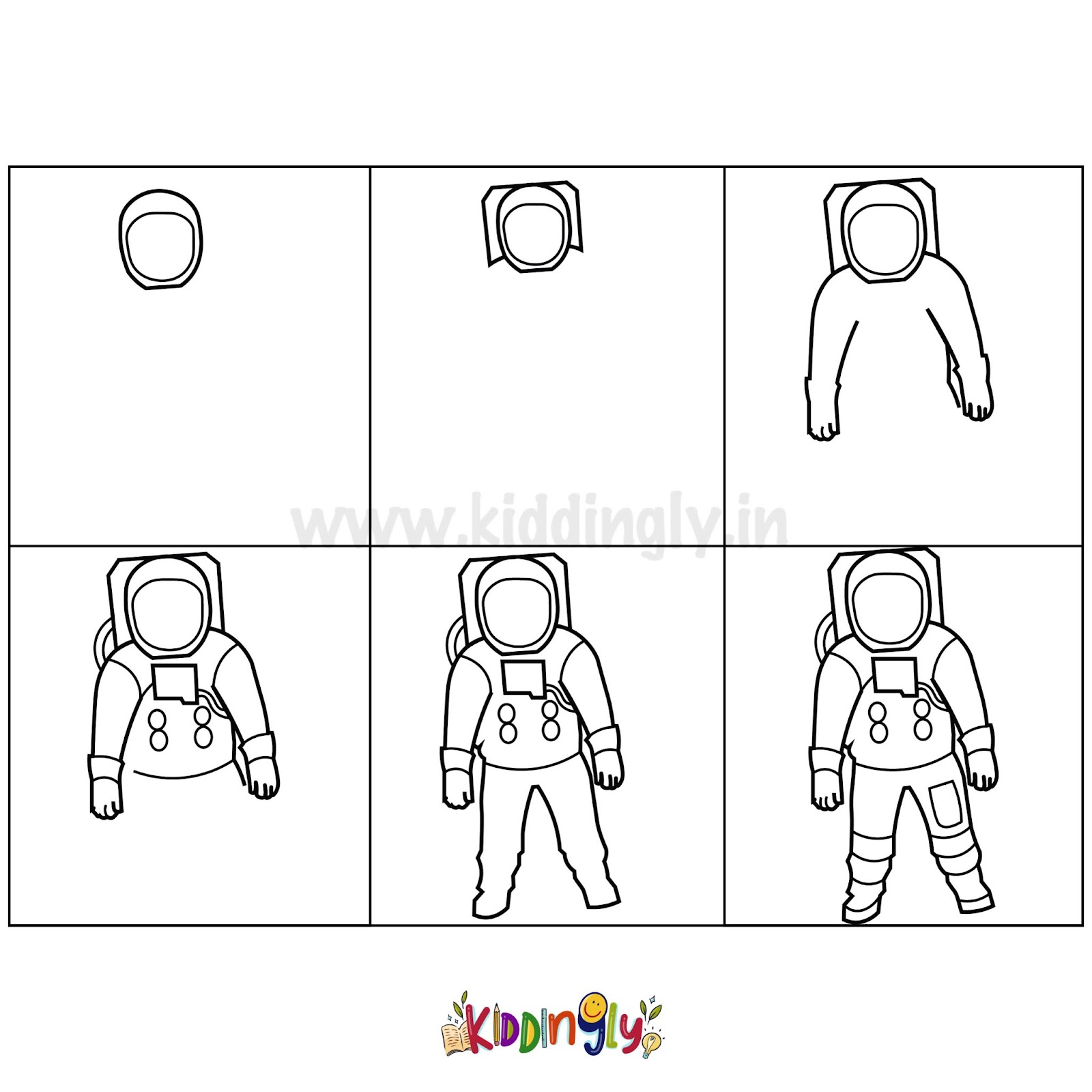 simple astronaut drawing