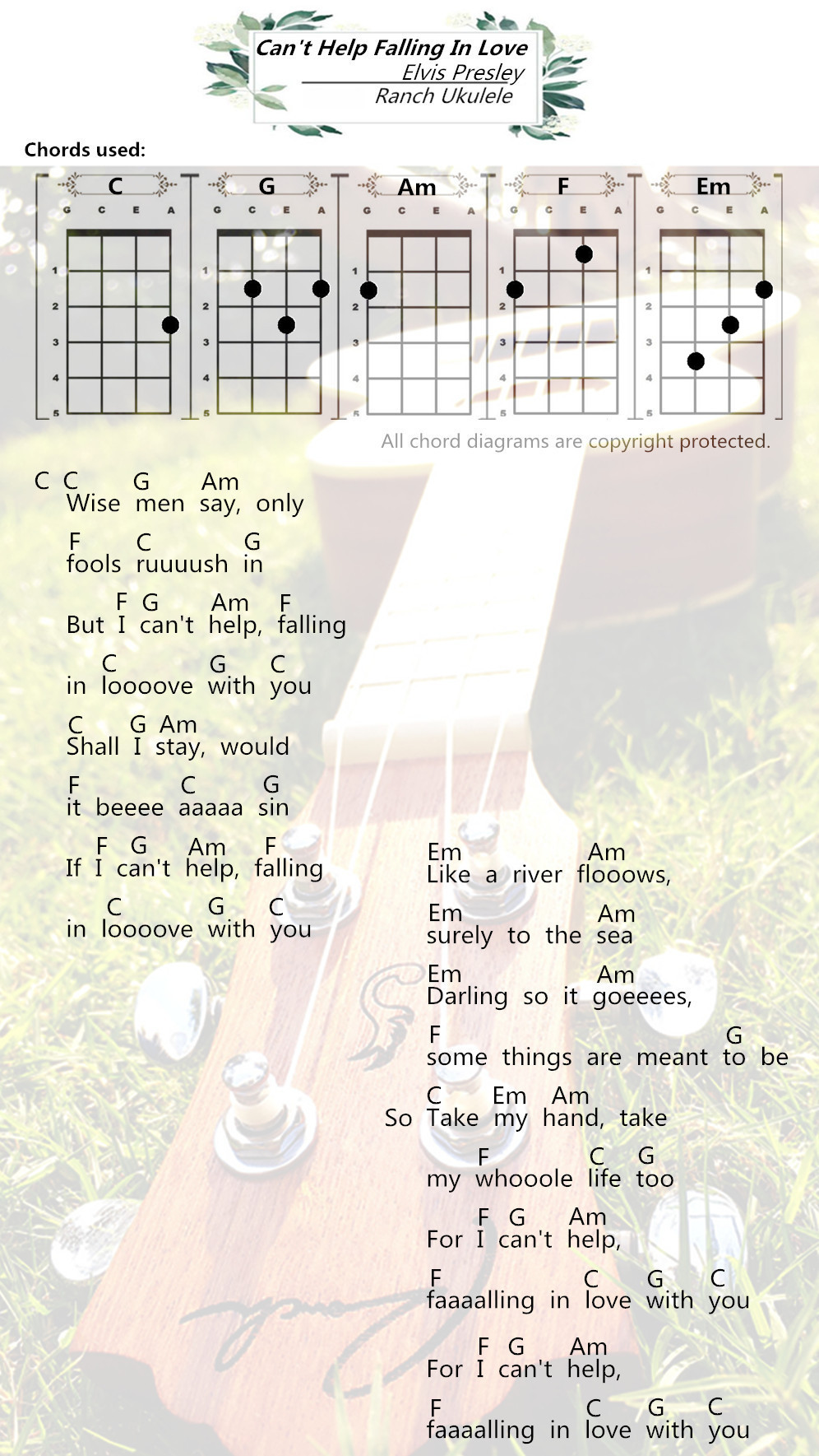 falling in love ukulele acordes