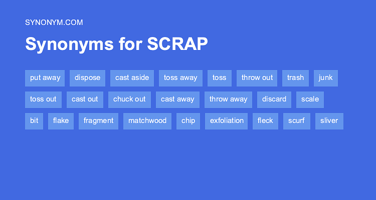 scrap synonyms in english