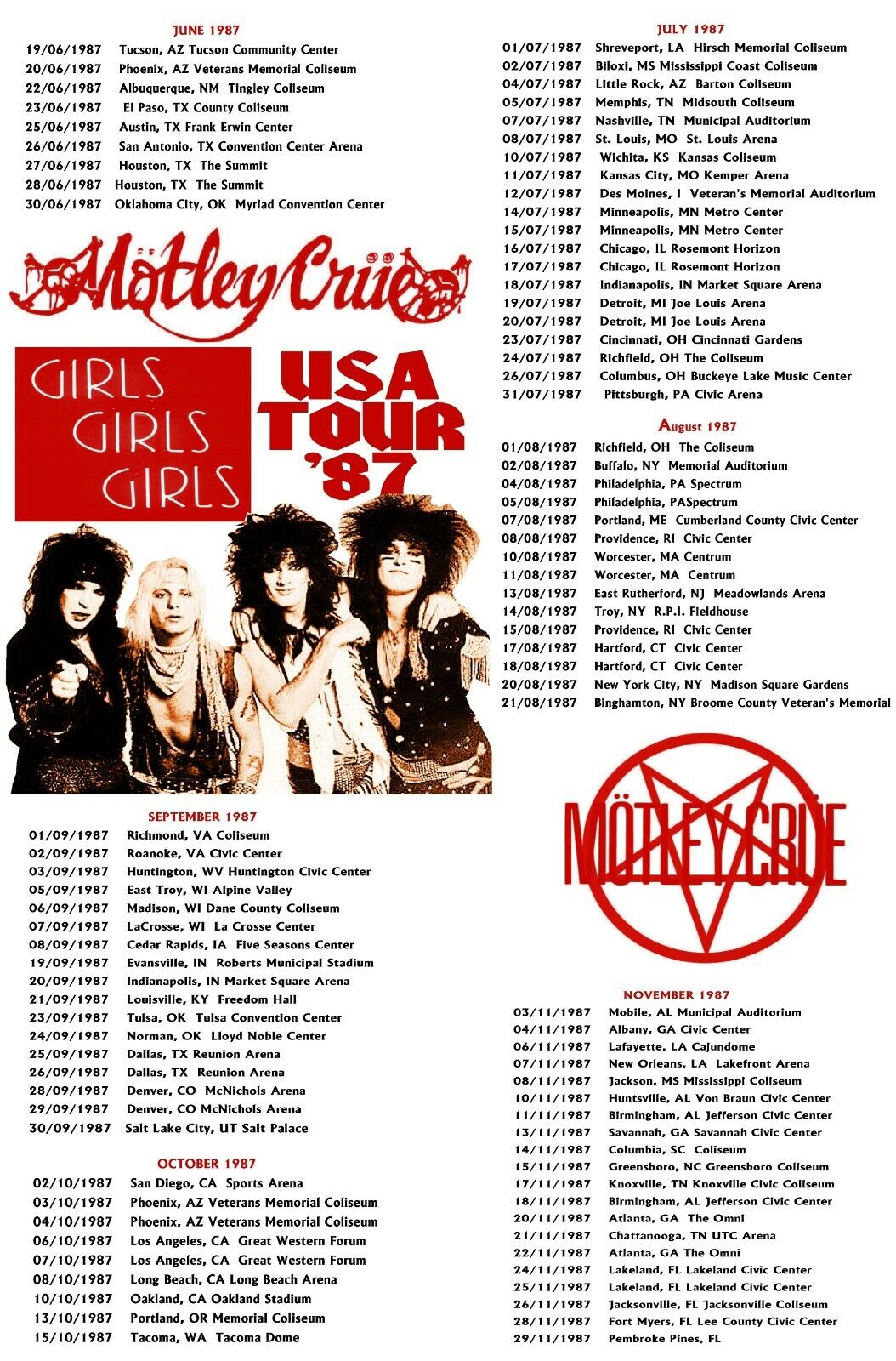 motley crue tour 1987