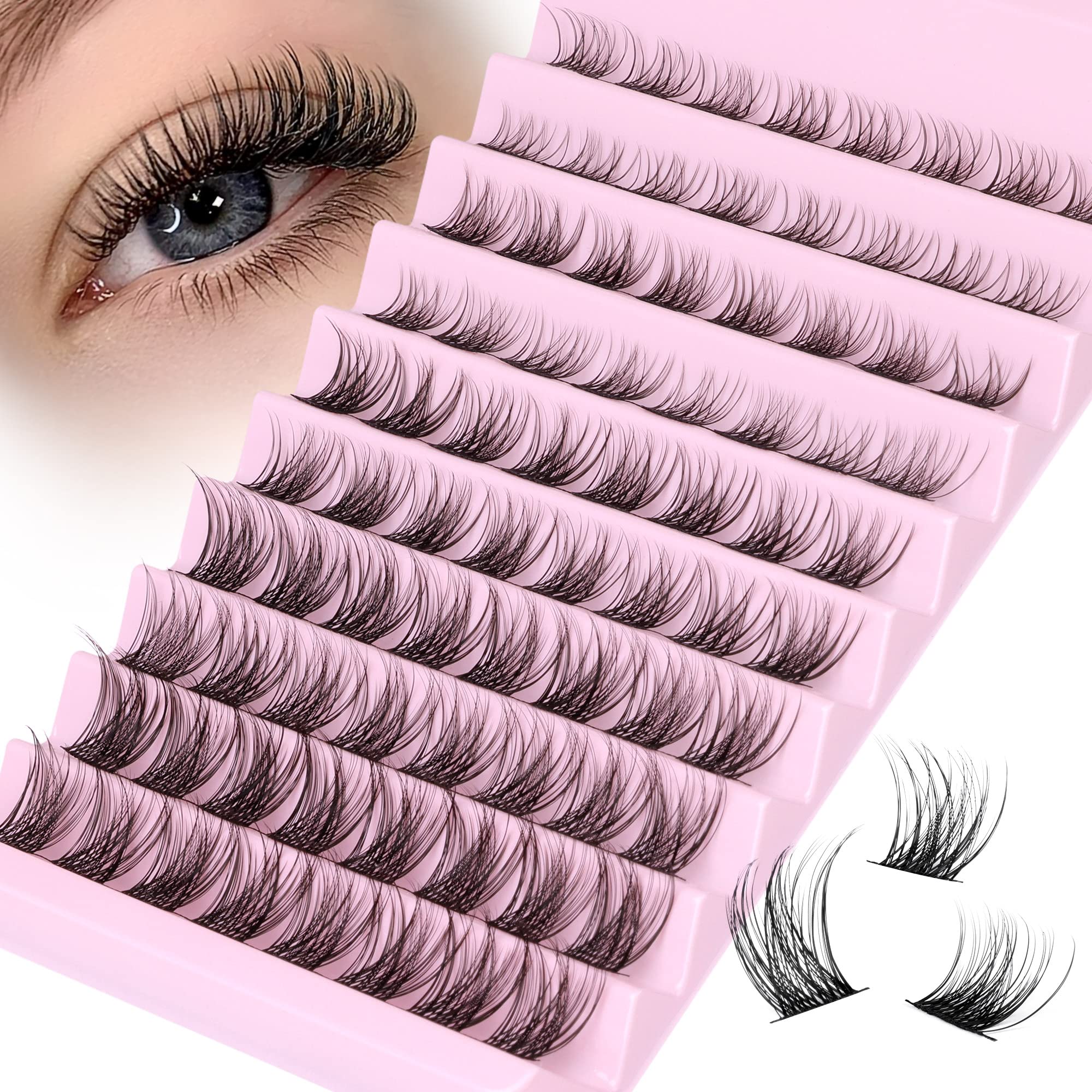 wispy cluster lashes