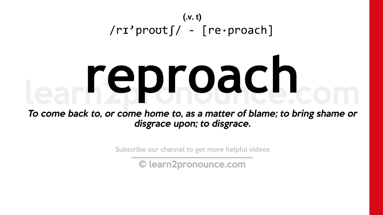 define reproach