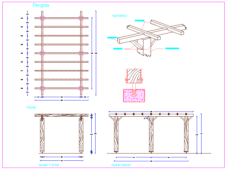 pergola cad block