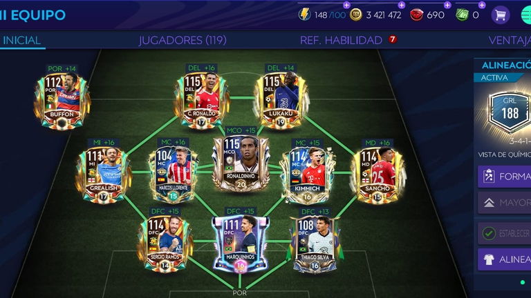 equipo de fifa mobile