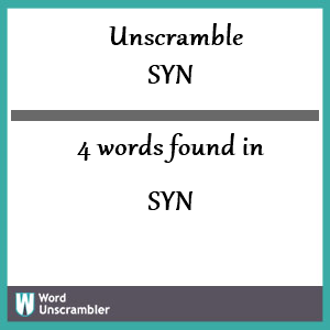 words that start with syn