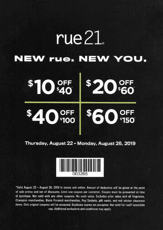 rue 21 coupons