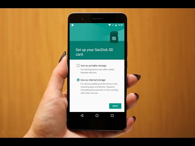 format sd card android internal storage