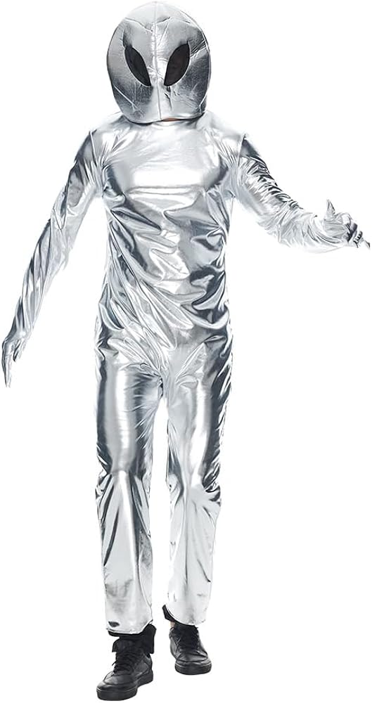 silver alien costume