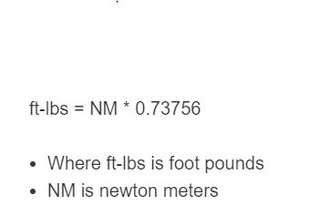 pound feet to newton meter