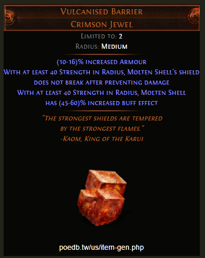 poe molten shell