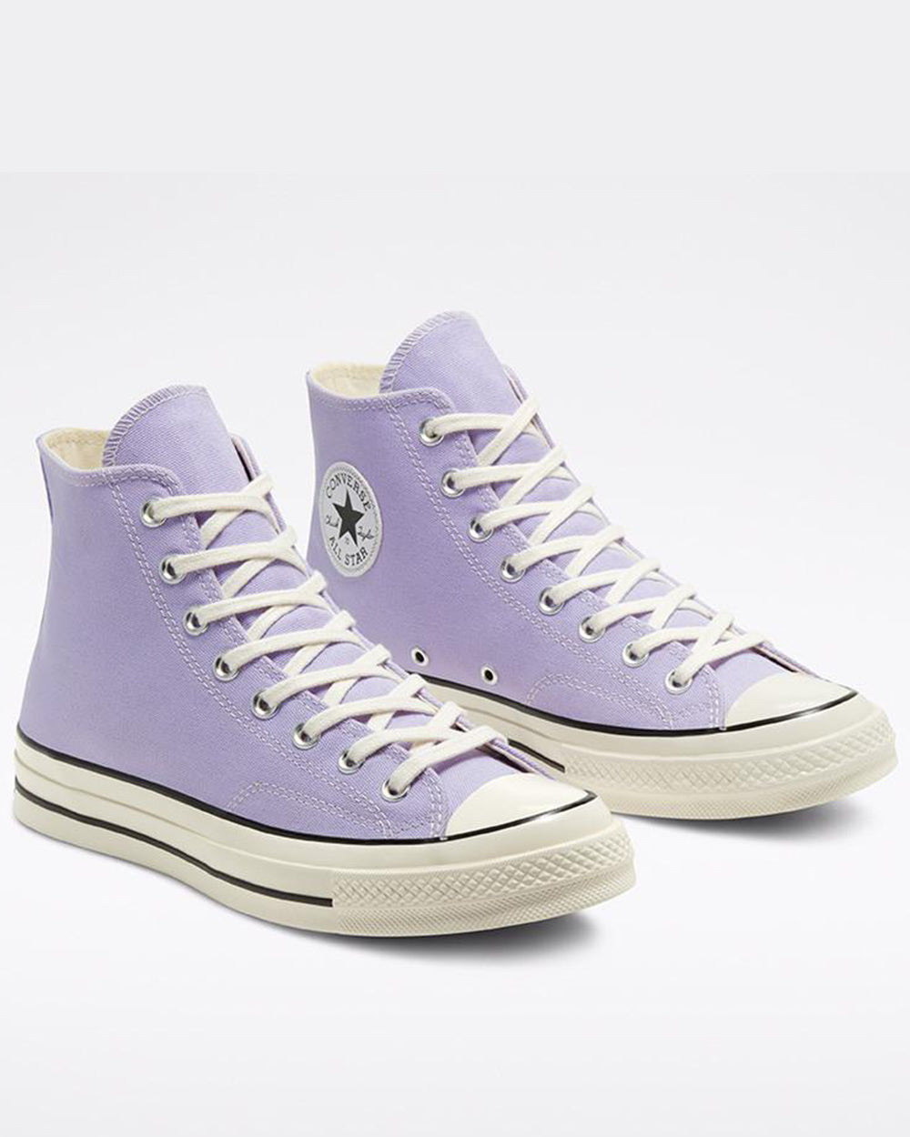 purple high top converse