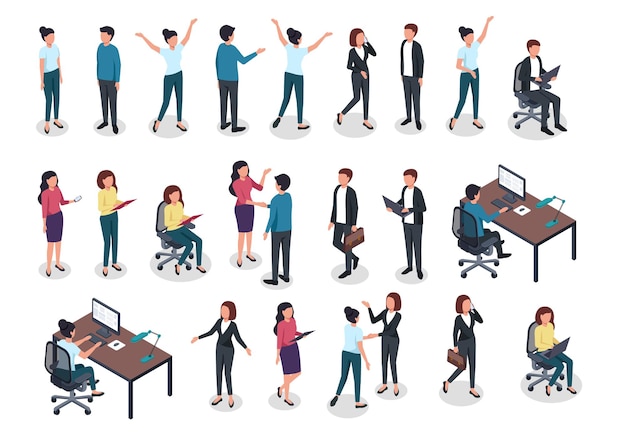 isometric people