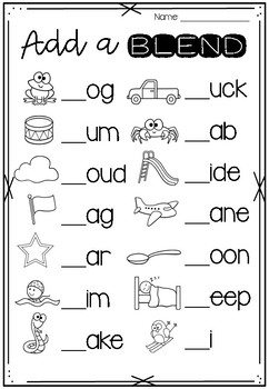 blends and digraphs worksheets