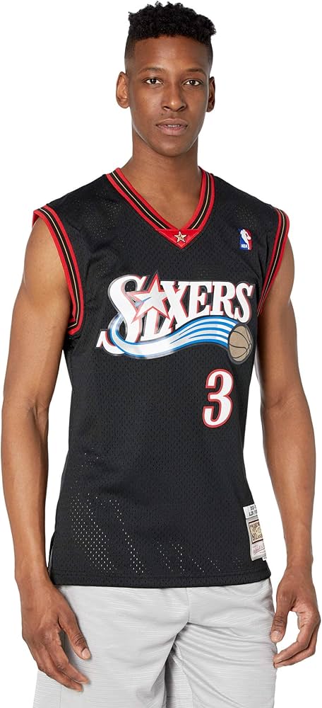 allen iverson black sixers jersey