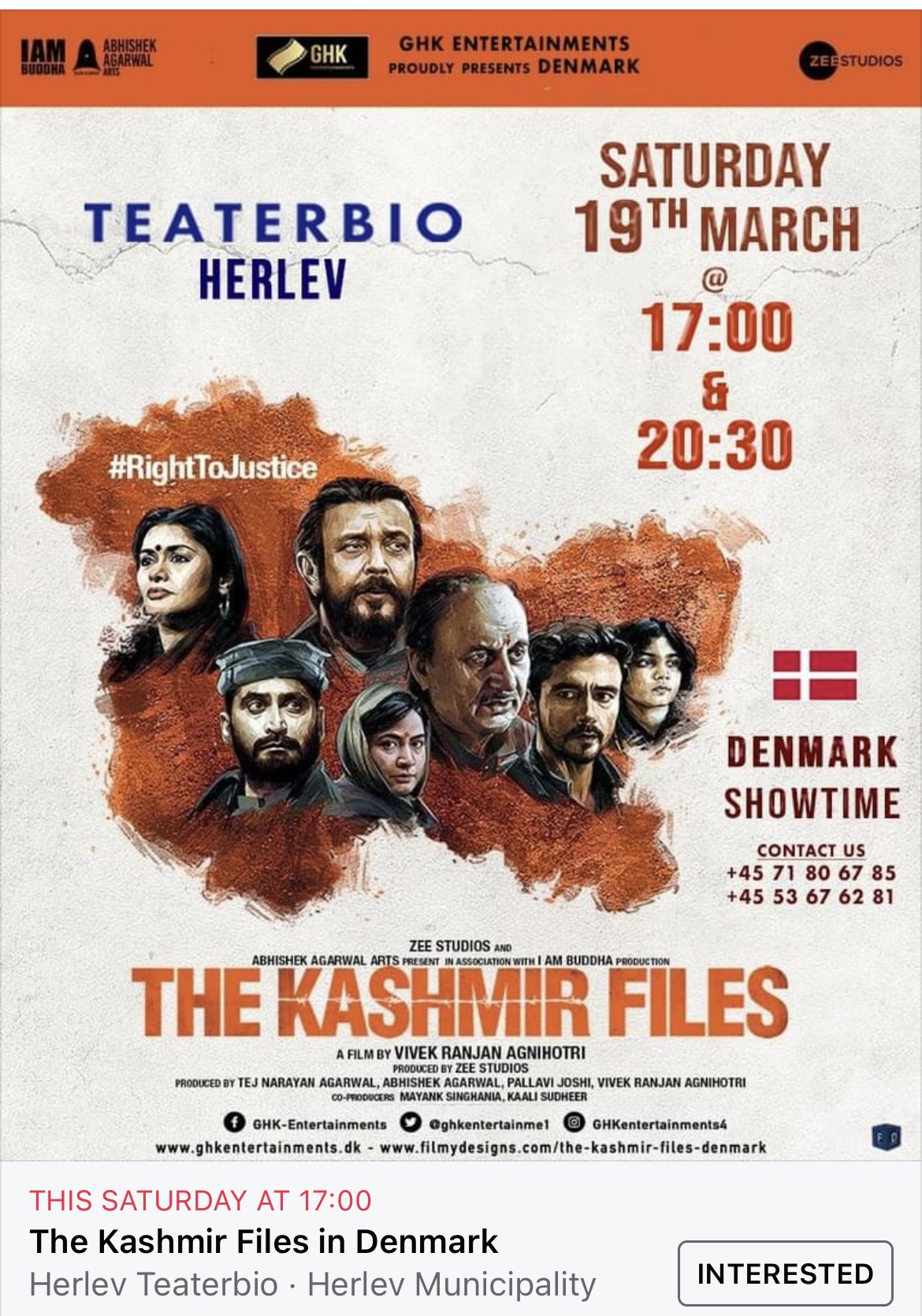 the kashmir files shows near me