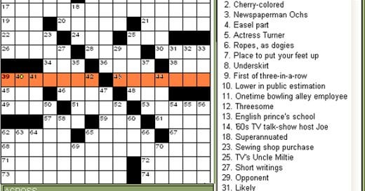 famous nyt crossword