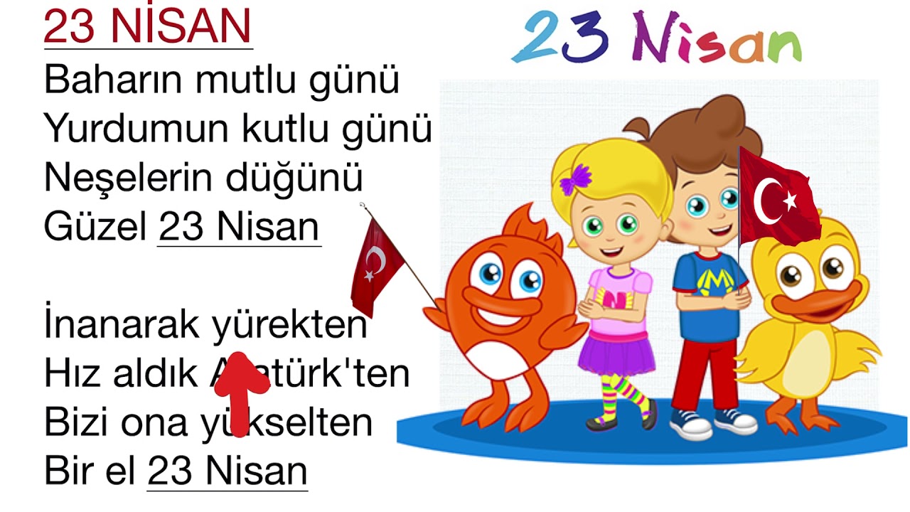 23 nisanla ilgili kısa şiir