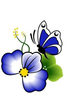 dibujos de flores y mariposas