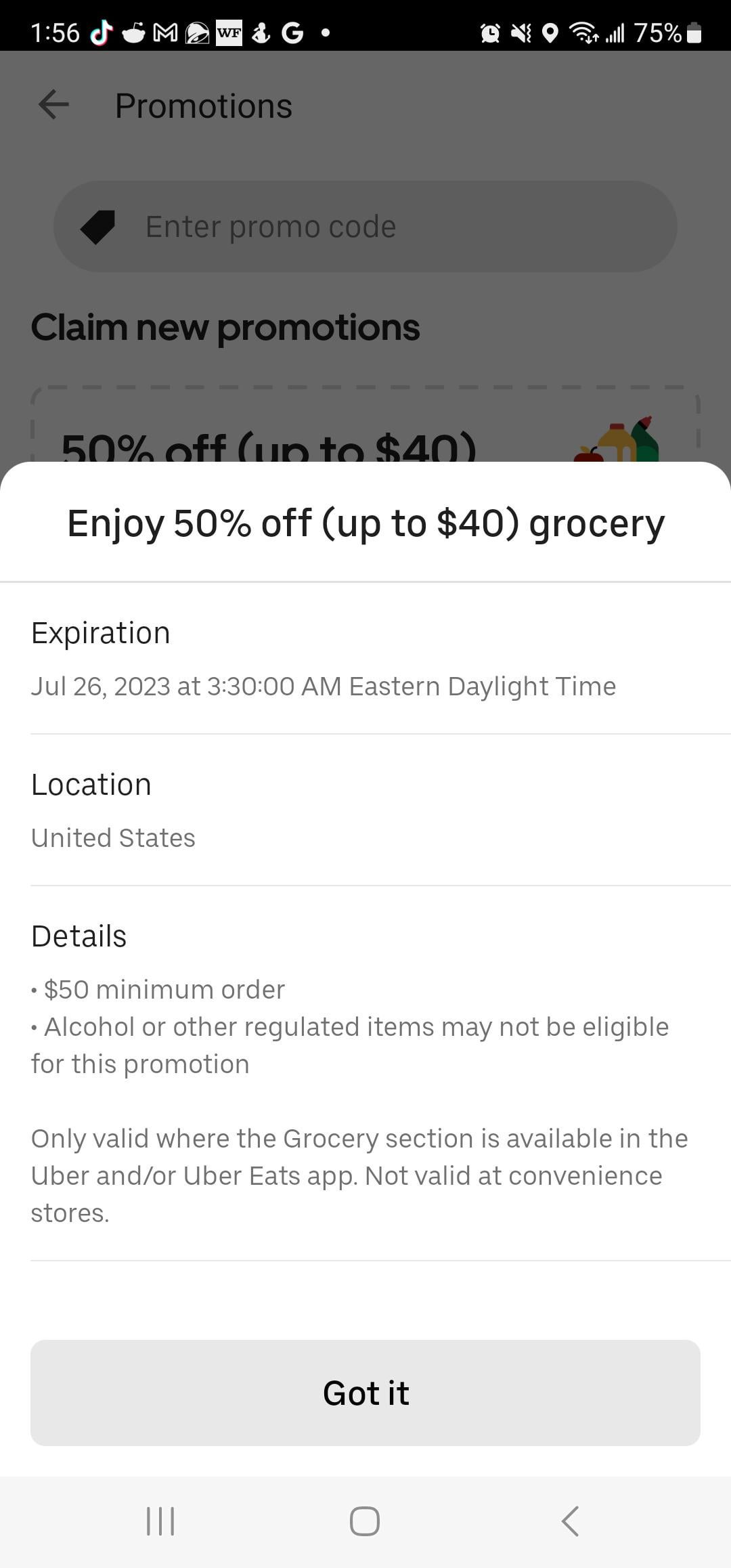 40 off uber eats canada