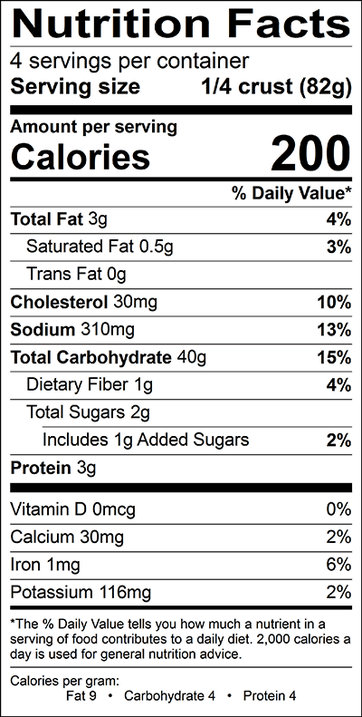 nutrition facts pizza hut