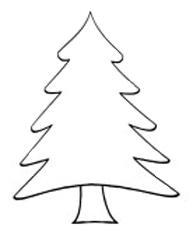 christmas tree drawing outline