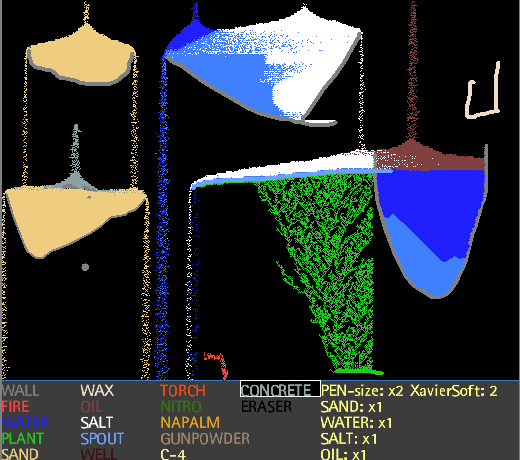 java sand game