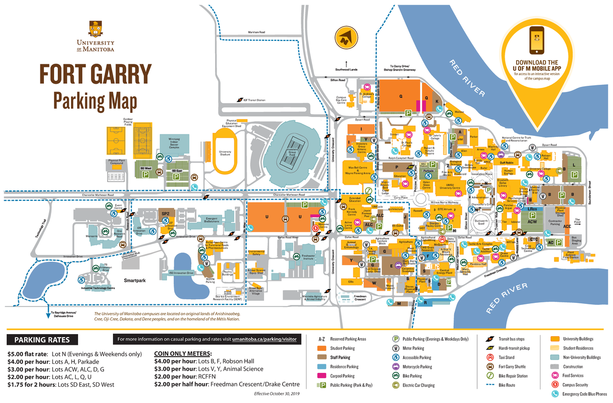 uofm parking map