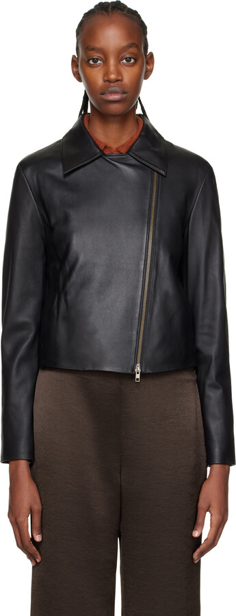 vince leather jacket womens