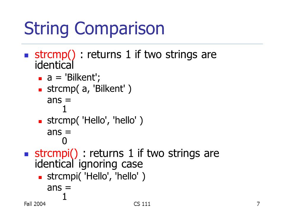 string compare matlab