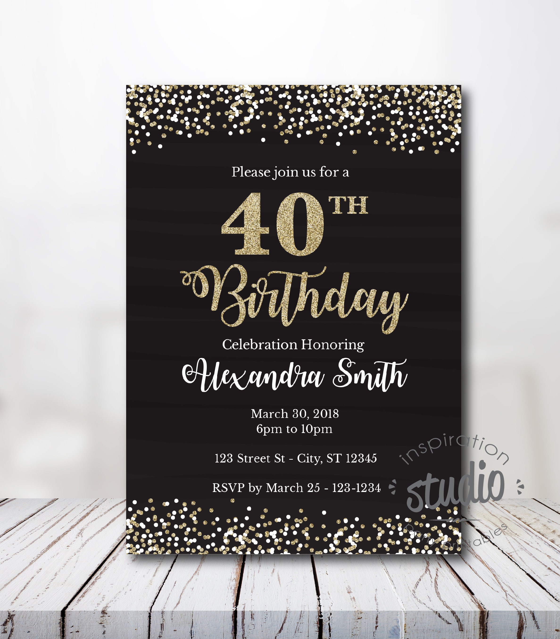 forty birthday invitation