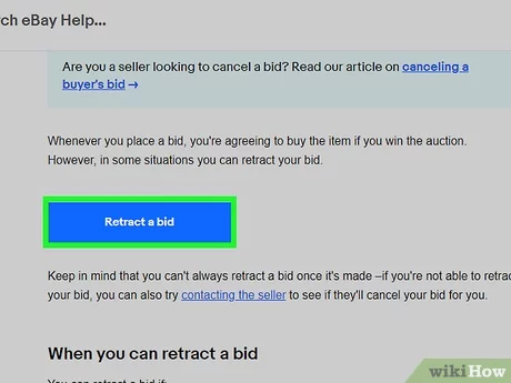 how to cancel ebay bid