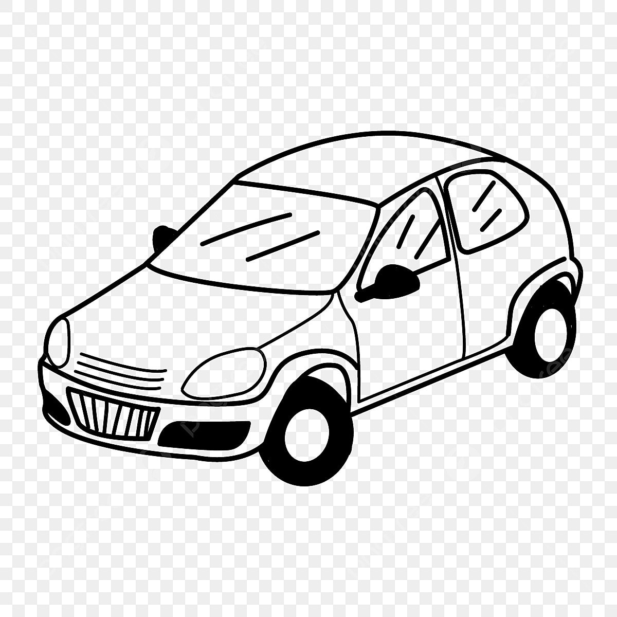 car clipart black and white