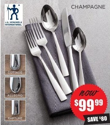 henckels champagne flatware