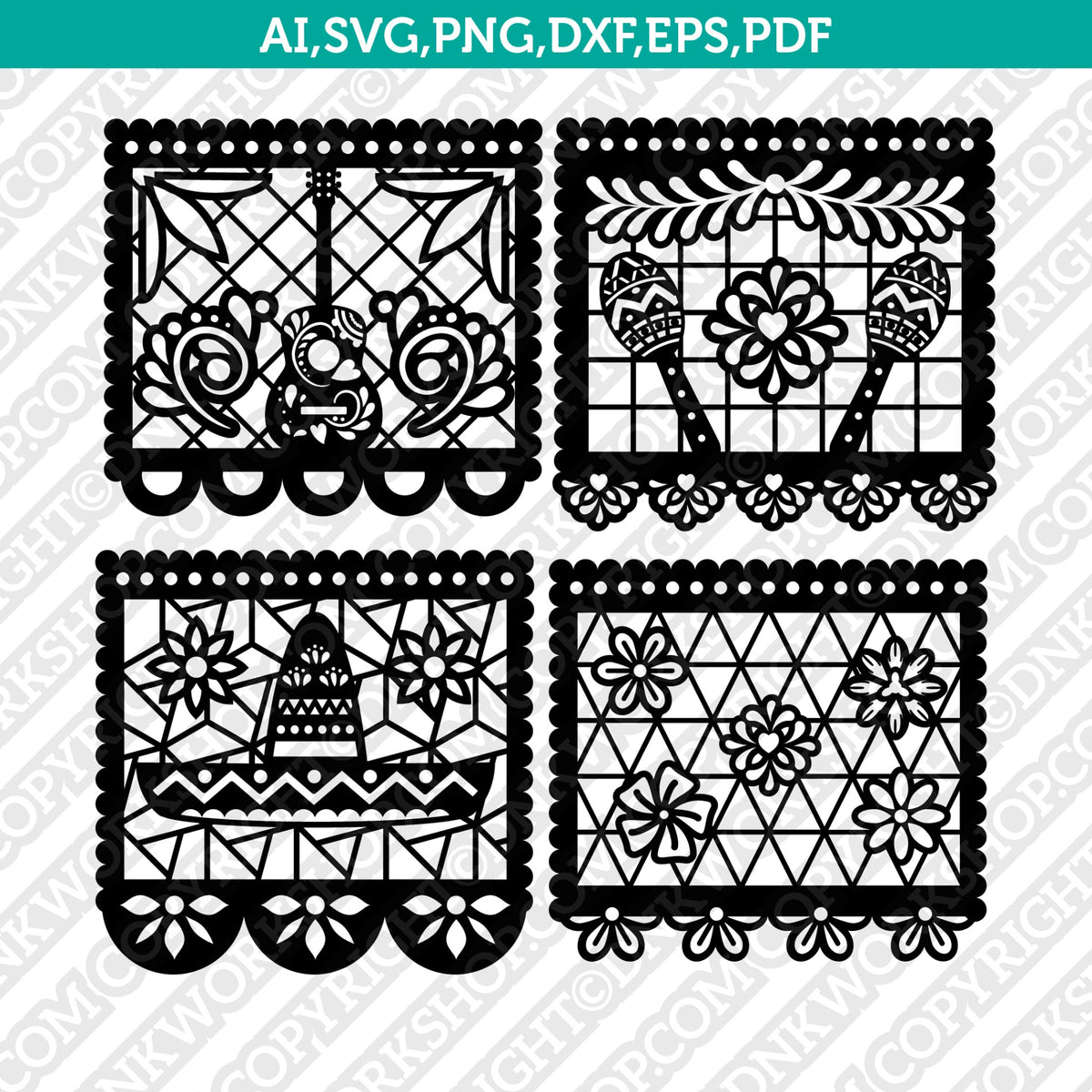 papel picado coco svg