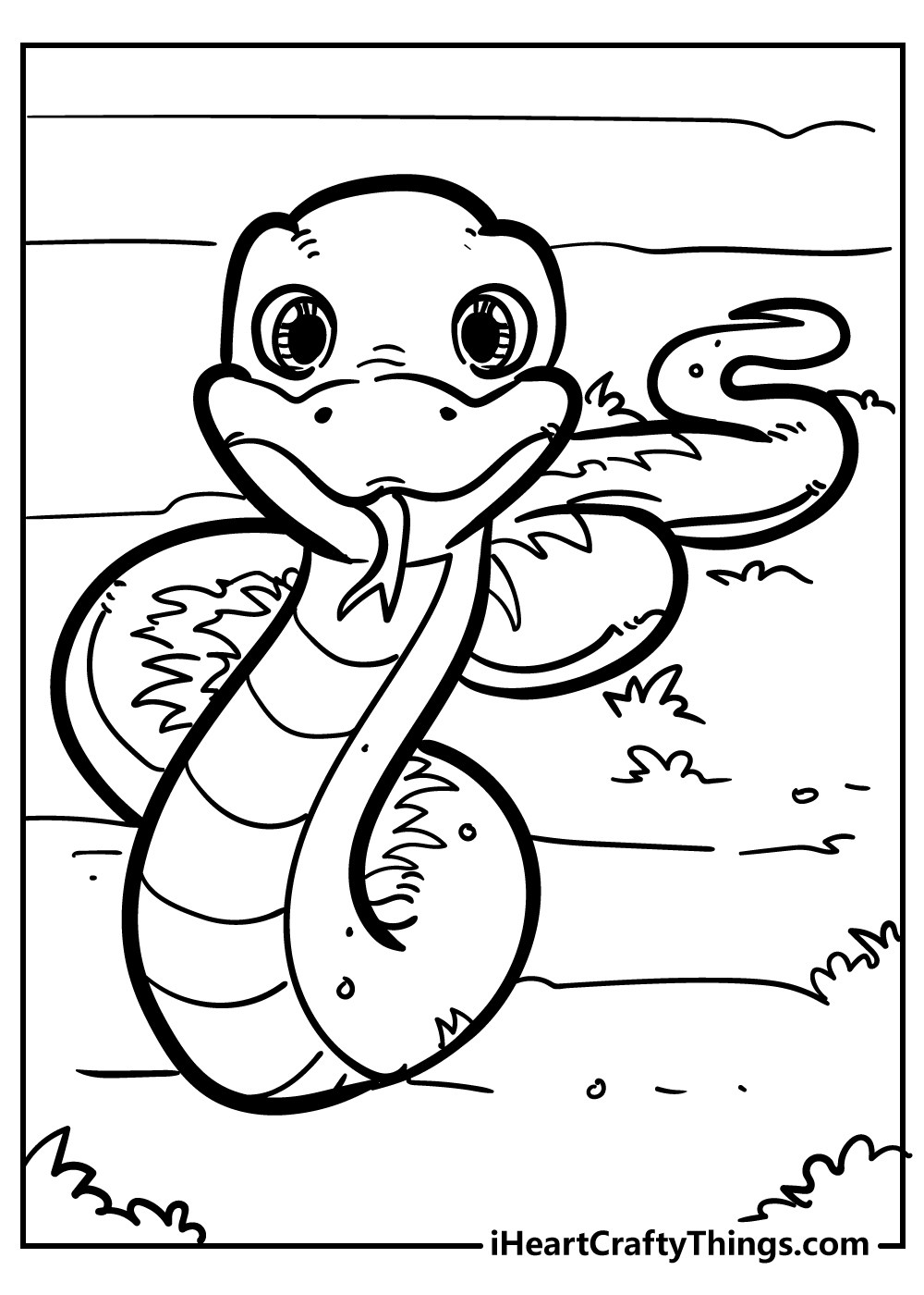 snake colouring page