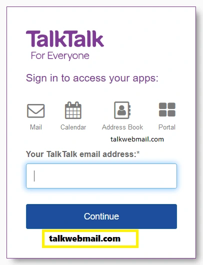 talk talk web mail