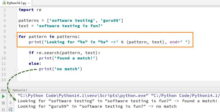 python regex matching