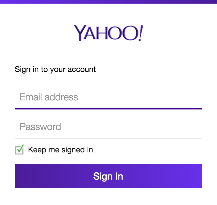 log in to yahoo mail