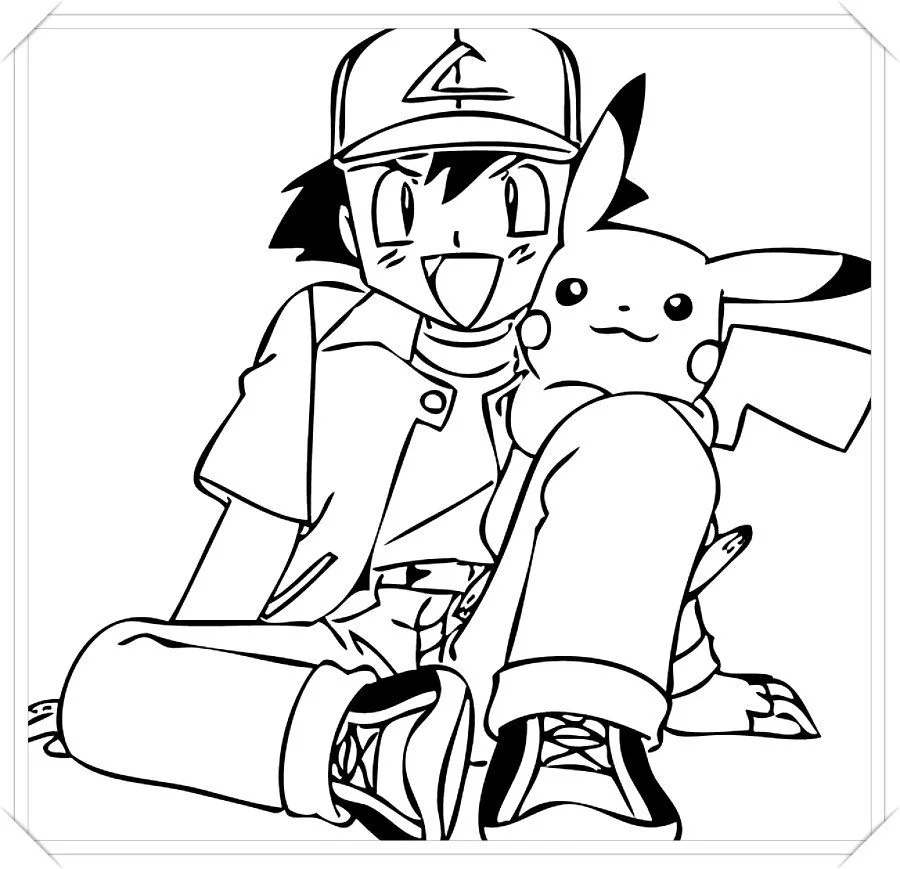 dibujos pikachu para colorear